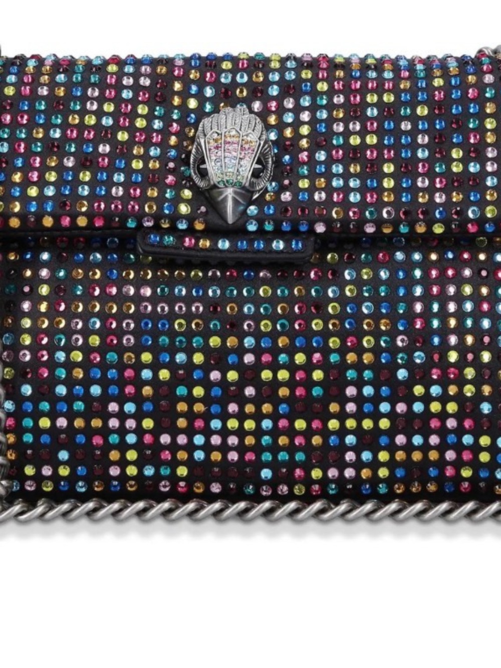 KURT GEIGER LONDON KENSINGTON MULTICOLOR CRYSTAL CROSSBODY - Picture 2 of 12